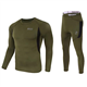 WINDCHASER Men's Winter Thermal Underwear Camouflage Set of Long Sleeve Top Long Johns for Mountaineering, Cycling, Skiing, Training, Hiking, Outdoor Sports (Army Green, S)