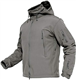 TACVASEN Work Jackets for Men Waterproof Softshell Fleece Jacket Winter Tactical Jackets Snow Ski Warm Thermal Parka Grey,M