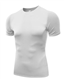 White Short-Sleeved Compression Tops for Men - [Large] Tight Fit Body Shaper T-Shirt and Base Layer. Moisture-Wicking Gym Clothes. Anti-Odour Fabric for Ultimate Performance and Comfort.