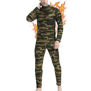 MEETWEE Men’s Thermal Underwear Set, Compression Base Layer Long Johns Long Sleeve Top Shirt Suit for Winter Workout (Camouflage-1, M)