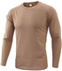 Czen Men's Military Combat Shirt Tactical Base Layers Quick Dry Long Sleeve Shirts Compression Shirts for Airsoft Paintball Cycling, Khaki, L