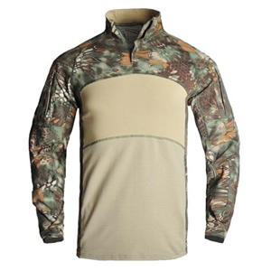 XFLHXY Men's Tactical Combat Shirt, Long Sleeve Camo Shirts, Lightweight Paintball Stretch Base Layer Top(Jungle Python,4XL)