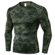 Men's Athletic Compression Shirts Long Sleeve Workout Running T Shirt Cool Dry Active Gym Undershirts Sports Baselayer Top, 1-camo Army, S