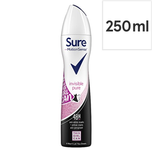 Sure Women Invisible Pure Antiperspirant Deodorant 250Ml
