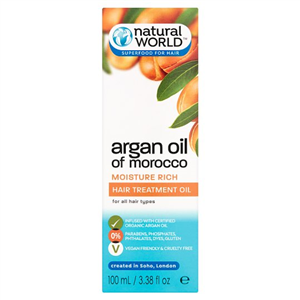 Natural World Argan Oil Hair Treatment Oil 100Ml