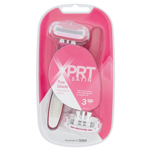 Xprt. Satin 5 Blade Disposable Razors 3 Pack