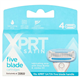 Xprt. Satin 5 Blade Razor Blades 4 Pack