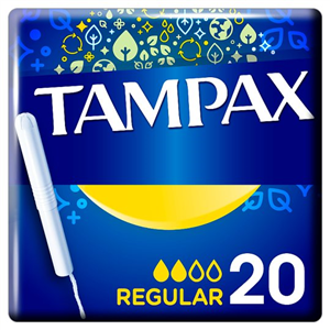 Tampax Regular Tampons Applicator 20 Pack