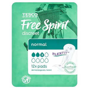 Tesco Free Spirit Discreet Normal Pads 12 Pack