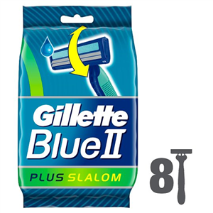 Gillette Blue 2 Slalom Disposable Razors 8 Pack