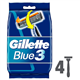 Gillette Blue 3 Disposable Razors 4 Pack