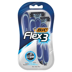 Bic Flex3 Triple Blade Razors 4 Pack