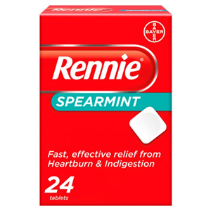 Rennie Spearmint Indigestion Tablets 24'S