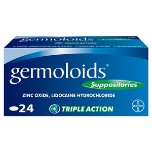 Germoloids Haemorrhoids 24 Suppositories