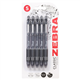 Zebra Z-Grip Smooth Ballpoint Pen 5 Pack Black