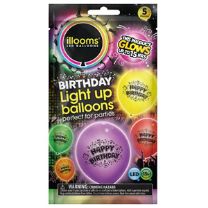 Iloom Balloon Happy Birthday Mixed 5 Pack
