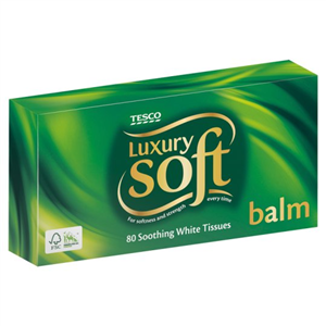 Tesco Luxury Soft Balm Regular Tissues 80S