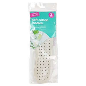 Keep It Handy Cotton Comfort Insoles 2 Pairs
