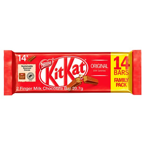 Kit Kat 2 Finger Milk Chocolate 14 Bar Pack 289.8G