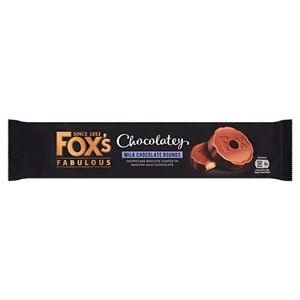 Foxs Choclatey Chocolate Shortcake Rings 130G