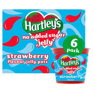 Hartleys Multi No Added Sugar Strawberry Jelly 6 X 115G