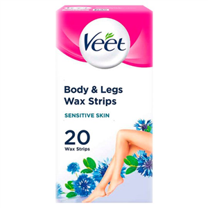 Veet Ready To Use Wax Strips Sensitive 20'S
