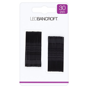 Leo Bancroft Hair Grips Black 30 Pack