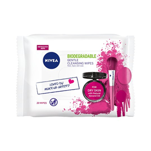 Nivea Biodegradable Gentle Cleansing 20 Face Wipes