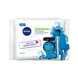 Nivea Biodegradable Refreshing Cleansing 20 Face Wipes