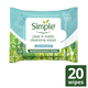 Simple Clear & Matte Cleansing Wipes X20