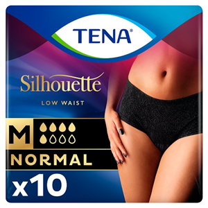 Tena Silhouette Normal Black Pants Medium 10 Pack