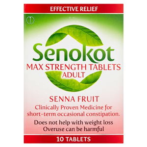 Senokot Max Strength Adult 10 Tablets