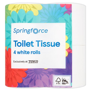 Spring Force Toilet Tissue 4 Roll
