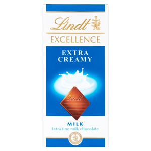 Lindt Excellence Extra Creamy Milk Chocolate Bar 100G