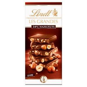 Lindt Dark Chocolate With Hazelnut Bar 150G