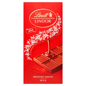 Lindt Lindor Milk Chocolate Bar 100g