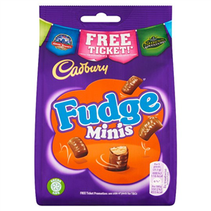 Cadbury Fudge Minis Chocolate Bag 120G