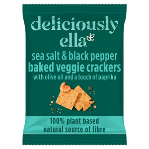 Deliciously Ella Veggie Crackers Salt & Pepper 100G