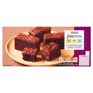 Tesco Free From 5 Chocolate Cake Slices