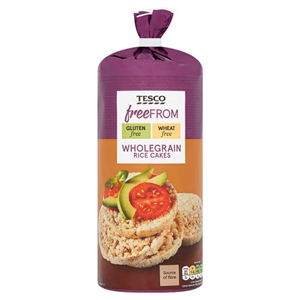 Tesco Free From Wholegrain Rice Cakes 130G