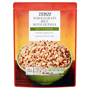 Tesco Wholegrain & Quinoa Microwave Rice 250G