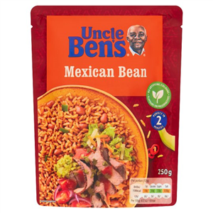 Uncle Bens Microwave Mexican Beans Rice 250G