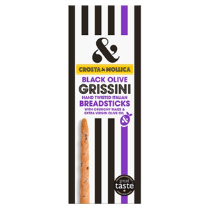 Crosta & Mollica Grissini Olive Breadsticks 140G