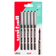 Uniball 157 Eye Rollerball Black 5 Pack