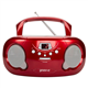 Groov-E Boombox Radio Cd Player Red