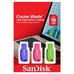 Sandisk Cruzer Blade Usb Triple Pack 16Gb