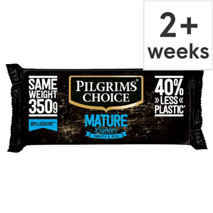 Pilgrims Choice Lighter Mature Cheddar Cheese 350 G