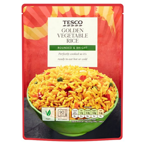 Tesco Microwave Golden Vegetable Rice 250G