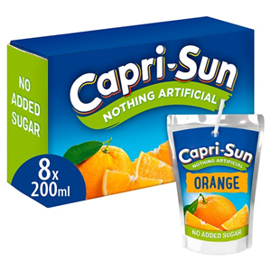 Capri Sun No Added Sugar Orange 8 X 200Ml