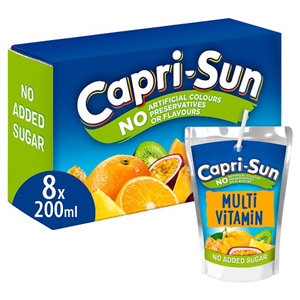 Capri Sun No Added Sugar Multi Vitamin Juice 8X200ml